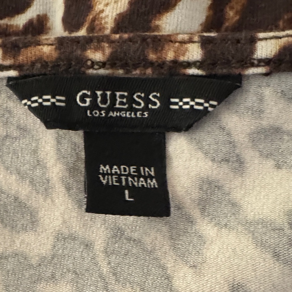 Guess Leopard Print Long Sleeve Top - Picture 2 of 5
